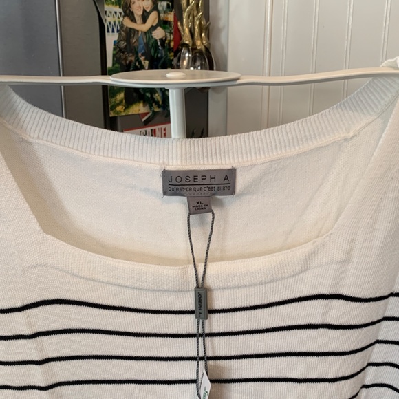 Joseph A.‎ Square beck striped sweater. NWT. Retail 58 - Picture 5 of 6